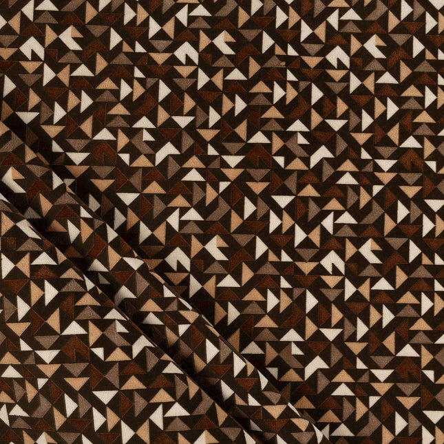 Multicolour geometric pattern velvet flock Easy Clean sofa, chair and curtain fabrics