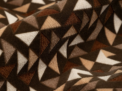 Multicolour geometric pattern velvet flock Easy Clean sofa, chair and curtain fabrics