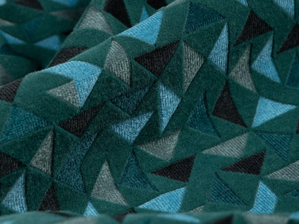 Multicolour geometric pattern velvet flock Easy Clean sofa, chair and curtain fabrics