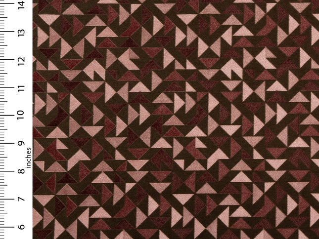 Multicolour geometric pattern velvet flock Easy Clean sofa, chair and curtain fabrics