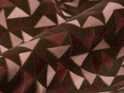 Multicolour geometric pattern velvet flock Easy Clean sofa, chair and curtain fabrics