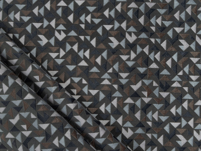 Multicolour geometric pattern velvet flock Easy Clean sofa, chair and curtain fabrics