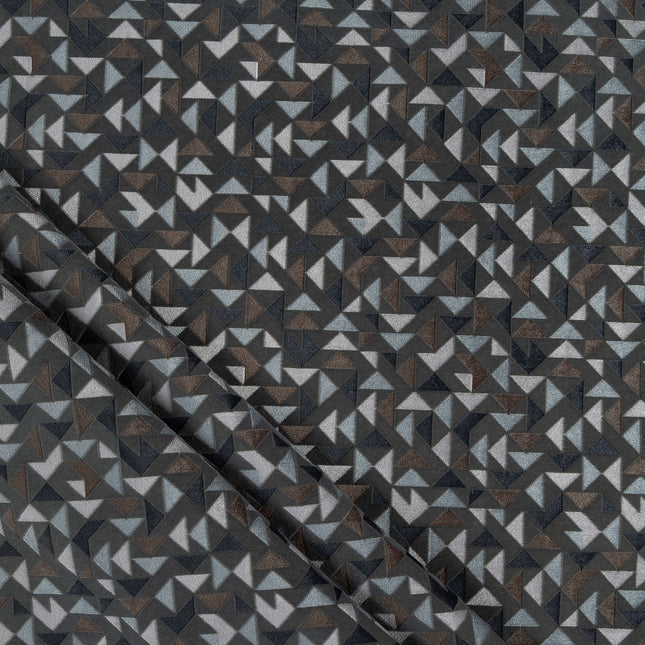 Multicolour geometric pattern velvet flock Easy Clean sofa, chair and curtain fabrics