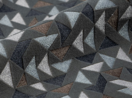 Multicolour geometric pattern velvet flock Easy Clean sofa, chair and curtain fabrics
