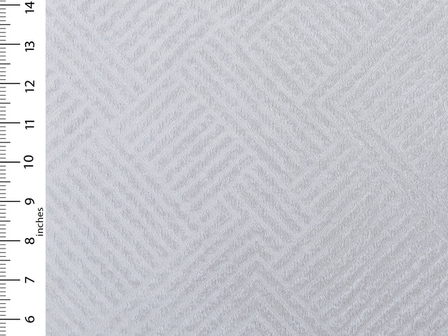 Light grey colour textured velvet flock geometric pattern sofa, chair and curtain fabrics