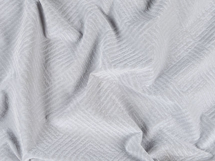 Light grey colour textured velvet flock geometric pattern readymade cushion cover
