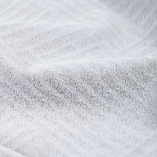 Light grey colour textured velvet flock geometric pattern sofa, chair and curtain fabrics