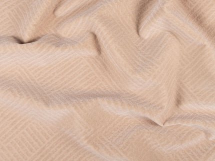 Beige colour textured velvet flock geometric pattern readymade cushion cover