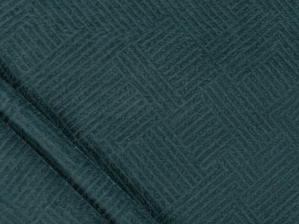 Navy blue colour textured velvet flock geometric pattern sofa, chair and curtain fabrics