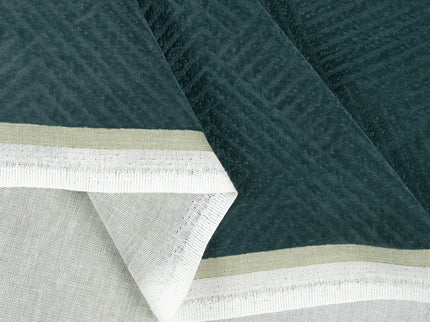 Navy blue colour textured velvet flock geometric pattern sofa, chair and curtain fabrics