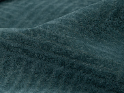 Navy blue colour textured velvet flock geometric pattern sofa, chair and curtain fabrics
