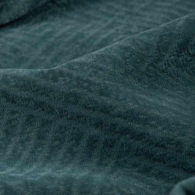 Navy blue colour textured velvet flock geometric pattern sofa, chair and curtain fabrics
