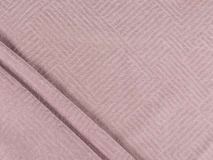 Dusty pink colour textured velvet flock geometric pattern sofa, chair and curtain fabrics