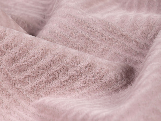 Dusty pink colour textured velvet flock geometric pattern sofa, chair and curtain fabrics