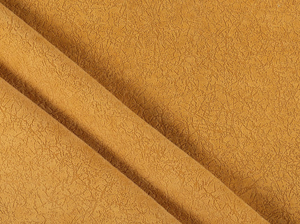 Ochre Yellow Colour Textured Velvet Flock Easy Clean Sofa and Chair Fabric