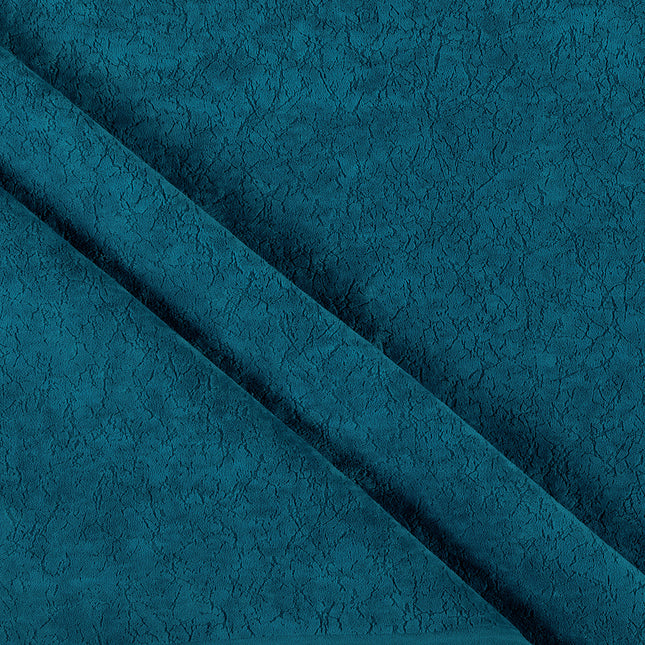 Turquoise Colour Textured Velvet Flock Easy Clean Sofa and Chair Fabric