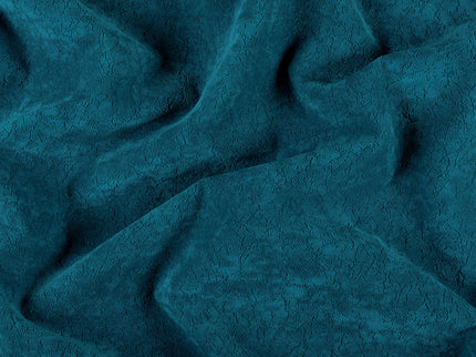 Turquoise Colour Textured Velvet Flock Easy Clean Sofa and Chair Fabric