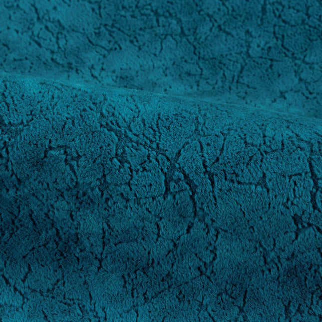Turquoise Colour Textured Velvet Flock Easy Clean Sofa and Chair Fabric