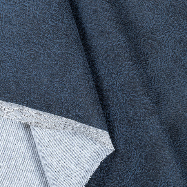 Charcoal Blue Colour Leather Texture Suede Sofa and Chair Fabric