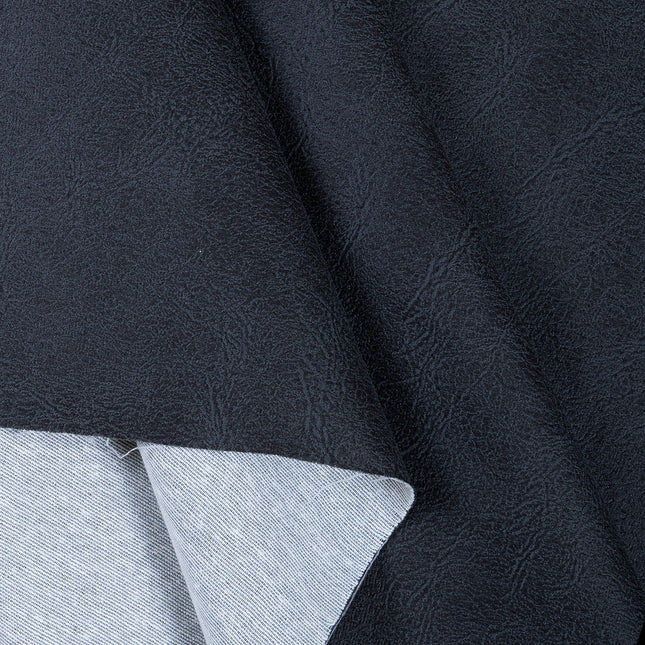 Charcoal Black Colour Leather Texture Suede Sofa and Chair Fabric
