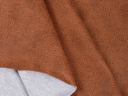 Rust Colour Leather Texture Suede Sofa and Chair Fabric
