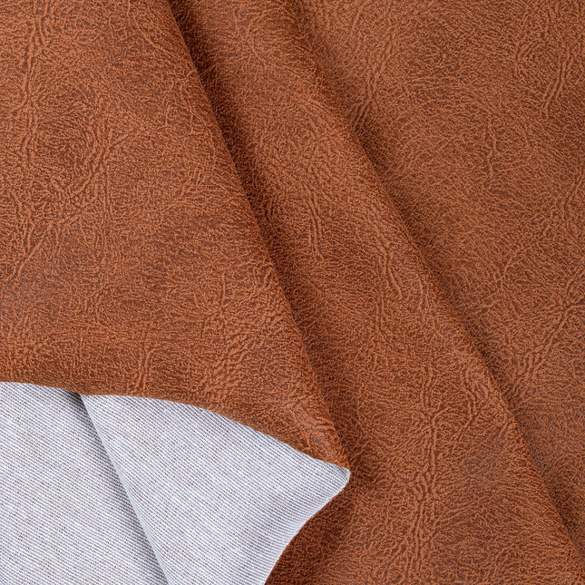 Rust Colour Leather Texture Suede Sofa and Chair Fabric