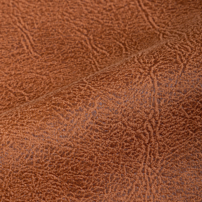 Rust Colour Leather Texture Suede Sofa and Chair Fabric