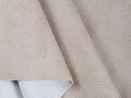Light Beige Colour Leather Texture Suede Sofa and Chair Fabric