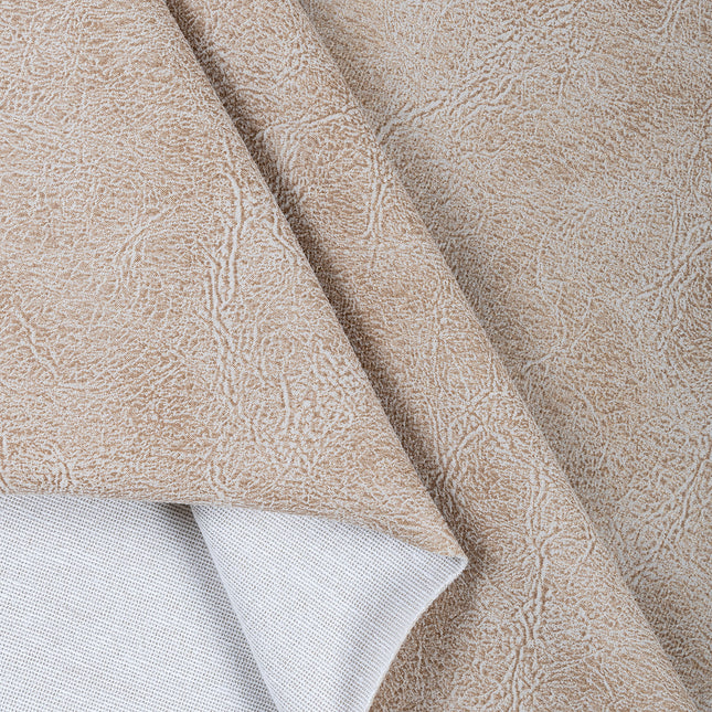 Medium Beige Colour Leather Texture Suede Sofa and Chair Fabric