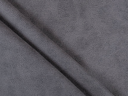 Medium Charcoal Grey Colour Leather Texture Suede Sofa and Chair Fabric