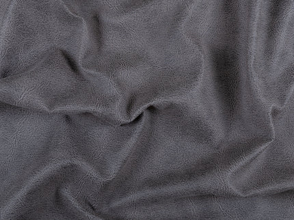Medium Charcoal Grey Colour Leather Texture Suede Sofa and Chair Fabric