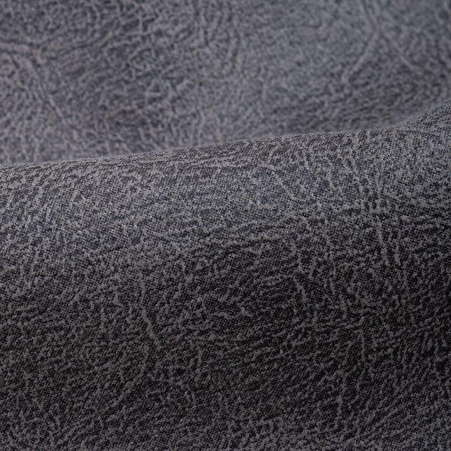 Medium Charcoal Grey Colour Leather Texture Suede Sofa and Chair Fabric