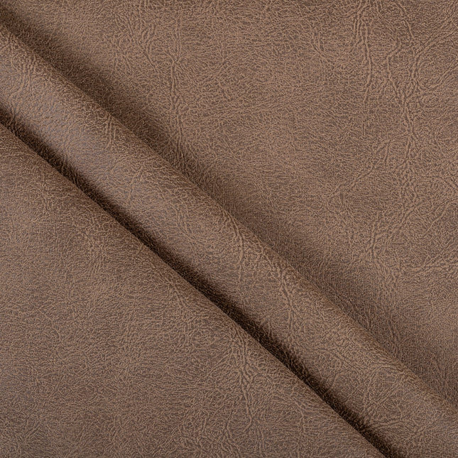 Chestnut Brown Colour Leather Texture Suede Sofa and Chair Fabric