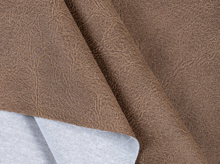 Chestnut Brown Colour Leather Texture Suede Sofa and Chair Fabric