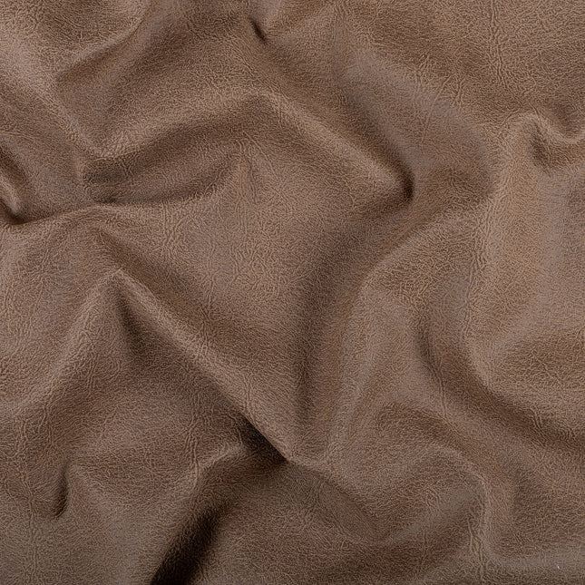Chestnut Brown Colour Leather Texture Suede Sofa and Chair Fabric