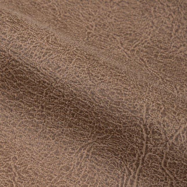 Chestnut Brown Colour Leather Texture Suede Sofa and Chair Fabric
