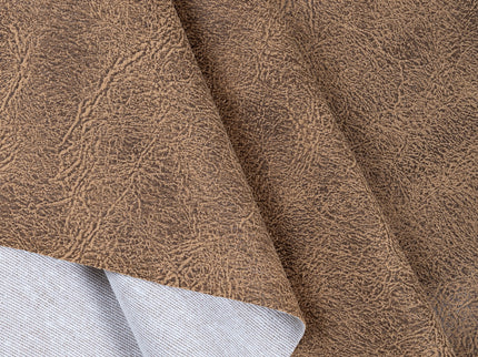 Mustard Brown Colour Leather Texture Suede Sofa and Chair Fabric