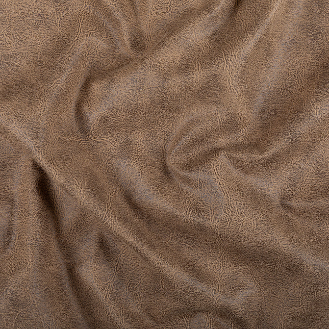 Mustard Brown Colour Leather Texture Suede Sofa and Chair Fabric