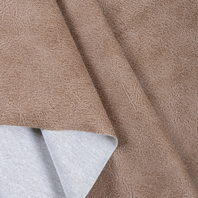 Camel Brown Colour Leather Texture Suede Sofa and Chair Fabric