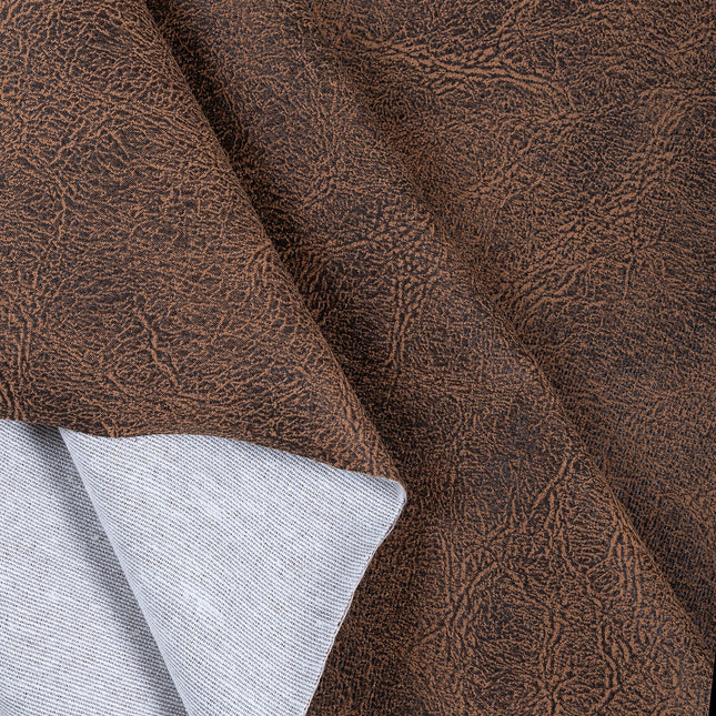 Tan Brown Colour Leather Texture Suede Sofa and Chair Fabric