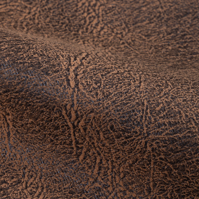 Tan Brown Colour Leather Texture Suede Sofa and Chair Fabric