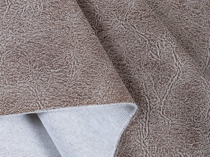Greyish Brown Colour Leather Texture Suede Sofa and Chair Fabric