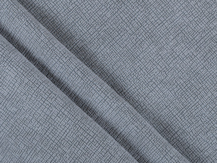 Cement Gray Colour Geometric Pattern Velvet Flock Easy Clean Sofa and Chair Fabric