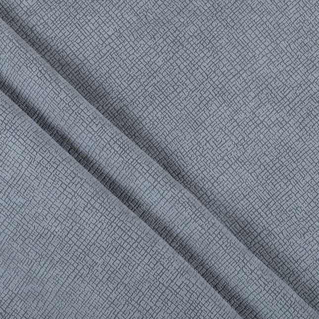 Cement Gray Colour Geometric Pattern Velvet Flock Easy Clean Sofa and Chair Fabric