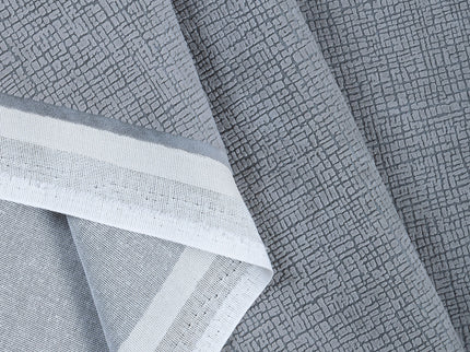 Cement Gray Colour Geometric Pattern Velvet Flock Easy Clean Sofa and Chair Fabric