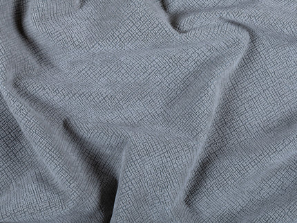 Cement Gray Colour Geometric Pattern Velvet Flock Easy Clean Sofa and Chair Fabric
