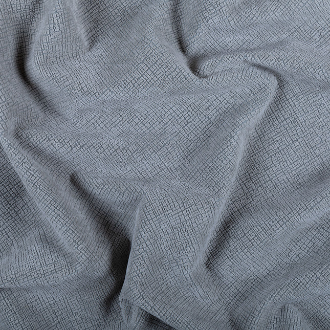 Cement Gray Colour Geometric Pattern Velvet Flock Easy Clean Sofa and Chair Fabric