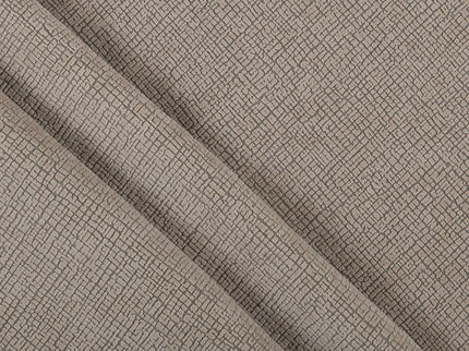Beige Colour Geometric Pattern Velvet Flock Easy Clean Sofa and Chair Fabric