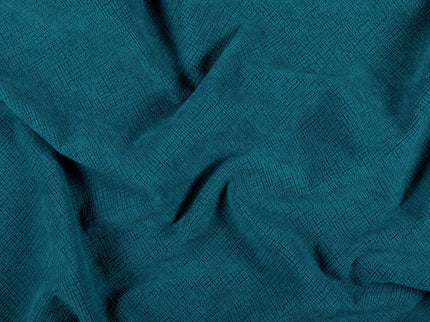 Turquoise Colour Geometric Pattern Velvet Flock Easy Clean Sofa and Chair Fabric