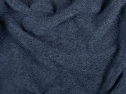 Denim Blue Colour Geometric Pattern Velvet Flock Easy Clean Sofa and Chair Fabric